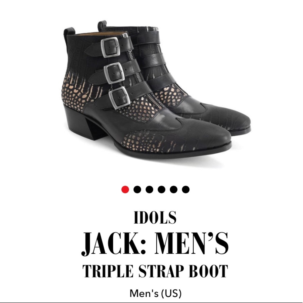 Fluevog Jack boots - gold croc